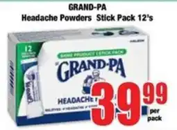 Boxer Grand-Pa Headache Powders offer