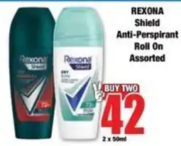 Boxer REXONA Shield Anti-Perspirant Roll On Assorted offer