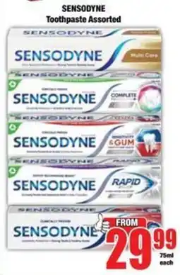 Boxer Sensodyne Toothpaste Assorted offer