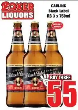 Boxer Carling Black Label offer