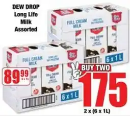 Boxer Dew drop long life milk assorted offer