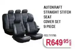 AutoZone Autokraft Straight Stitch Seat Cover Set offer