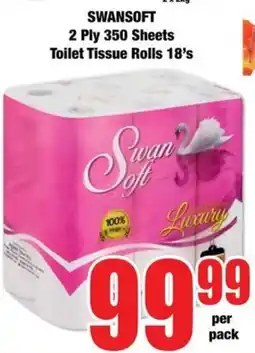 Boxer SWAN SOFT Toilet Tissue Rolls 18's offer