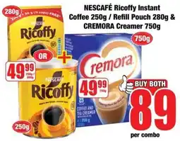 Boxer NESCAFÉ Ricoffy Instant Coffee & CREMORA Creamer offer