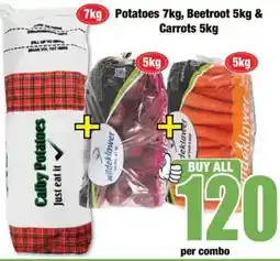 Boxer Calby Potatoes + wildeklawer Beetroot + wildeklawer Carrots offer