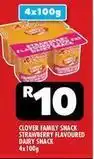 Usave Clover - family snack strawberry flavoured dairy snack offer
