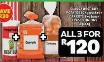 Usave Best buy - potatoes, carrots, onions offer