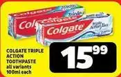 Usave Colgate - triple action toothpaste offer
