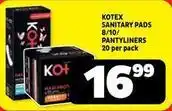 Usave Kotex - sanitary pads 8/10/ pantyliners offer