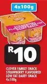 Usave Clover - family snack strawberry flavoured low fat dairy snack offer