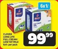 Usave Clover - long life full cream/ low fat milk offer
