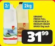 Usave Fresh full cream milk offer