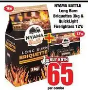 Boxer Long burn briquettes & quicklight firelighters offer