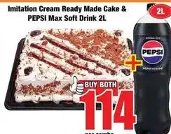 Boxer Pepsi - imitation cream ready made cake & soft drink offer
