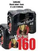 Boxer Carling - black label cans offer