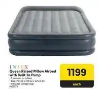 Makro Intex - queen raised pillow airbed with built-in pump (405171) offer