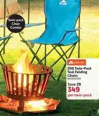 Makro 200 twin-pack teal folding chairs (850025020) offer