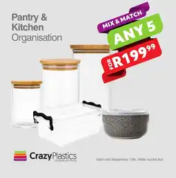 Crazy Plastics Pantry & Kitchen Organisation offer
