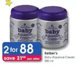 Clicks Reitzer's Baby Aqueous Cream offer