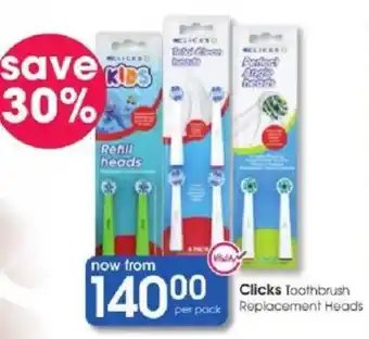 Clicks Clicks Toothbrush Replacement Heads offer