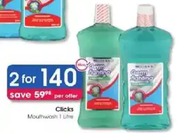 Clicks Welico Germ fighting Mouthwash offer