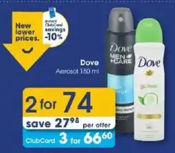 Clicks Dove Aerosol offer