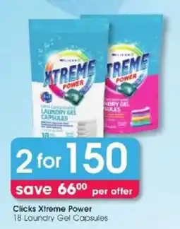 Clicks Clicks Xtreme Power Laundry Gel Capsules offer