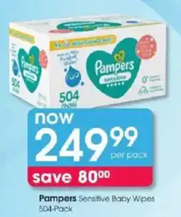 Clicks Pampers Sensitive Baby Wipes offer
