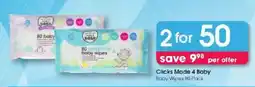 Clicks Clicks Made 4 Baby Baby Wipes 80-Pack offer