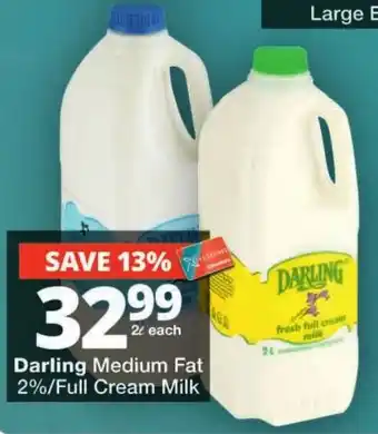 Darling Medium Fat 2%/Full Cream Milk