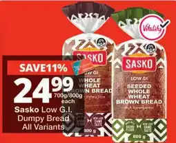 Checkers Sasko Low G.I. Dumpy Bread offer