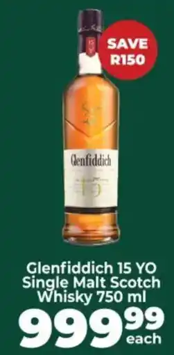 Food Lover's Market Glenfiddich 15 YO Single Malt Scotch Whisky offer