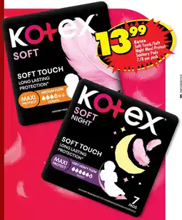 Shoprite Kotex Soft Touch/Soft Night Maxi Protect Sanitary Pads offer