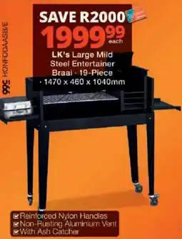 Checkers LK's Large Mild Steel Entertainer Braai offer