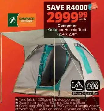 Campmor Outdoor Hennie Tent