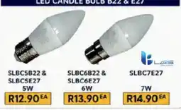 Laduma Hardware catalogue LED CANDLE BULB B22 & E27 LARS offer