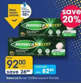 Clicks Berocca Boost 10 Effervescent Tablets offer