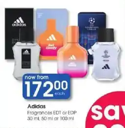 Clicks Adidas Fragrances EDT or EDP offer