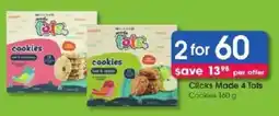 Clicks Clicks Made 4 Tots Cookies offer