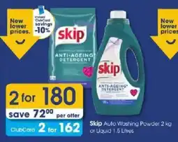 Clicks Skip Anti-Ageing Detergent offer