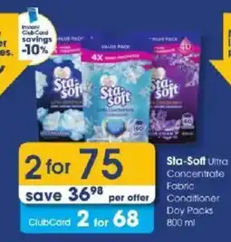 Clicks Sta-Soft Ultra Concentrate Fabric Conditioner offer