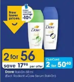 Clicks Dove Roll-On offer