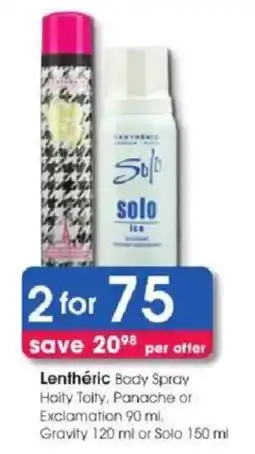 Clicks Lenthéric Body Spray offer