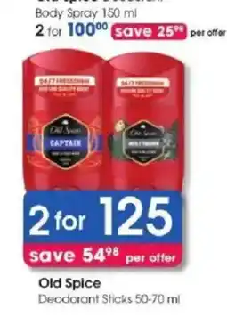 Clicks Old Spice Deodorant Sticks offer