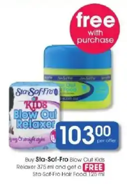Clicks Sta-Sof-Fro Kids Blow Out Relaxer offer