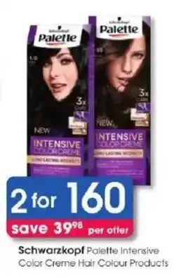 Clicks Schwarzkopf Palette Intensive Color Creme Hair Colour Products offer