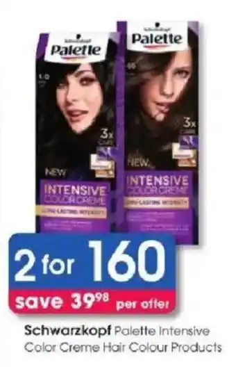 Clicks Schwarzkopf Palette Intensive Color Creme Hair Colour Products offer