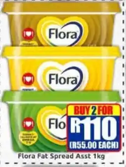 Three Star Cash and Carry Flora Fat Spread Assorted offer