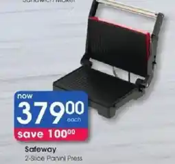 Clicks Safeway 2-Slice Panini Press offer