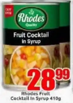 Three Star Cash and Carry Rhodes Fruit Cocktail in Syrup offer